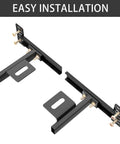 Built Tough Adjustable Headboard Brackets For Metal Bed Frame With Heavy Duty Footboard Extension Bolts No Sweat Install Matte Black Mounting Kit Fits Twin Full Queen King Size 2 Pack showcasing easy installation features.
