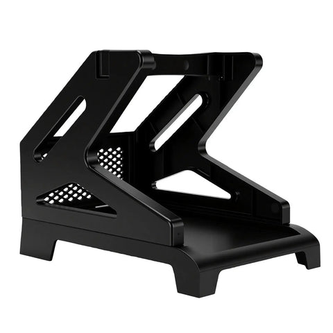 Thermal Label Holder For Rolls And Fan Fold Labels, Easy Stand for desktop, black, fits labels up to 4.3 inch wide.