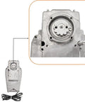 Gear mechanism of Concealed Side Mount Remote Control Box 5006561 for Evinrude Johnson Outboard Motors, showing cable.