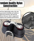 Premium Nylon Sailing Cam Cleat With Wire And Strap Fairlead 132 For Line Sizes One Eighth to Three Eighths Inch 3 10 Millimeters 200 Lb Safe Working Load 500 Lb Breaking Load Durable Marine Hardware 1 Pack