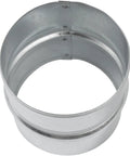 Built Tough Straight Up Four Inch Galvanized Steel Duct Connector Solid Round Ventilation Coupler with metal finish