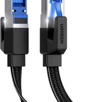 Cat 8 Ethernet Cable 3ft Flat High Speed 40Gbps 2000MHz 26AWG Braided Shielded for Gaming PCs and Consoles