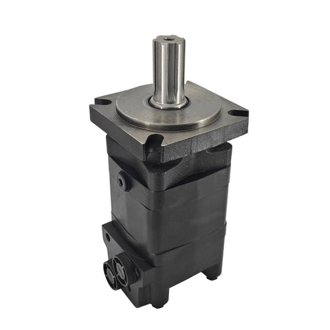 HMK 400 Hydraulic Motor Replacement Built Like A Tank For Agt ECSSCT72 Trencher Skid Steer Rig showing detailed side view.
