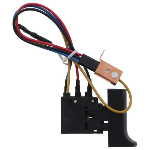 Heavy Duty Trigger Switch Replacement For SPT44A 13 Amp Reciprocating Saw 1609730099 4870595001 with colored wires and connector.