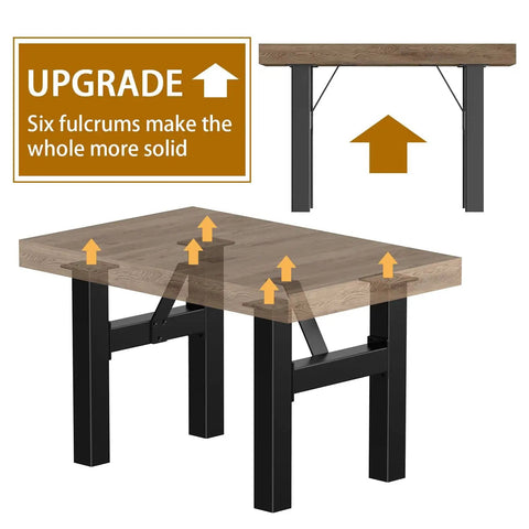 Set Of 2 18 Inch Black H Shape Bench Table Legs Includes Brackets And Square Pads Heavy Duty Carbon Steel Rust Resistant