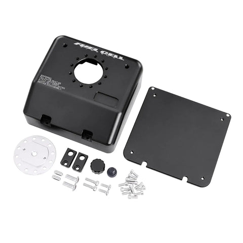 Beefy Aluminum Alloy Simulated Cell Receiver Box For 1/10 RC Crawler Cars components including housing, screws, and plates