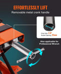 Removable metal crank handle for Beefy 1100 Lbs Motorcycle Lift Center Scissor Jack With Saddle And Safety Pin Heavy Duty Steel Hoist