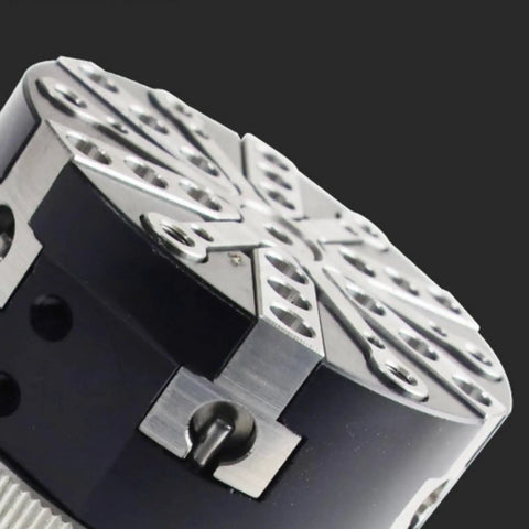 Pro Grade Pneumatic Gripper Cylinder Clamp With Six Jaw Layout For Uniform Expansion And Tight High Precision Holding Adjustable Stroke For Reliable Automation And Robotic Pick And Place Systems, six-jaw metal gripper close-up