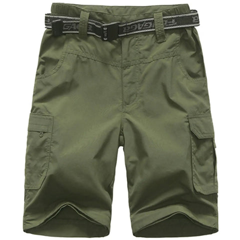 Kids Convertible Hiking Pants For Boys Quick Dry Zip Off Legs With Multi Pocket Design Gusseted Comfort Elastic Waistband Army Green
