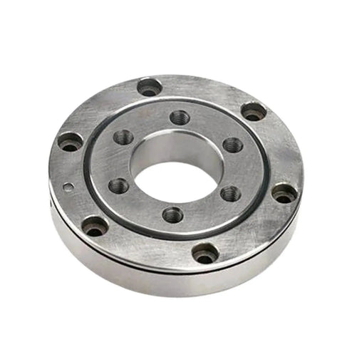 Top Shelf Xu080120 Slewing Ring Bearing 69mm By 170mm By 30mm loaded with crossed roller tech, showcasing a polished steel design.