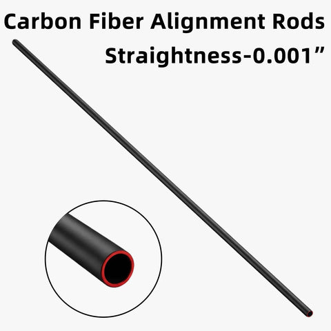 Carbon Fiber Suppressor Alignment Rod for .308, 7.62, and .300 Calibers, Range Ready Bore Alignment Tool, 0.001 Inch Straightness