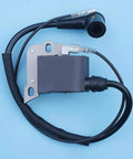 Ignition Coil For Cut Off Saws K650 K700 K850 K950 K1200 K1250 Replacement Spark Coil Epoxy Sealed Against Moisture Dust And Vibration For Beefed Up Spark And Smooth Starts Under Heavy Load. black epoxy-sealed ignition coil with mounting bracket and wires