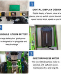 Digital display and removable lithium battery of Heavy Duty Electrical Stair Climber Dolly With Brushless 1200W Motor And Removable Battery.