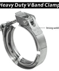 5 Inch Quick Release V Band Clamp Stainless Steel 304 Bolt Clamp For Exhaust Pipe Flanges close-up view highlighting welding