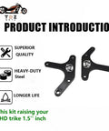 1.5 Inch Lift Kit for Harley Tri Glide Ultra FLHTCUTG Street Glide Trike FLHXXX Freewheeler Raises Rear Ride Height 1.5 Inches