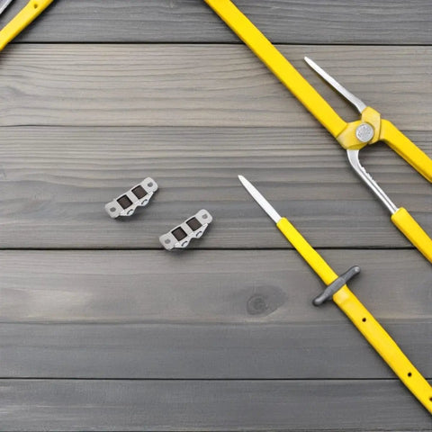 4 Pack Mini Rubber Caster Wheels Featuring Double Row Dual Structure Carbon Steel Rigid Casters on a wooden surface with tools.
