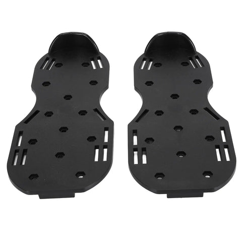 Lawn Aerator Spike Shoes For Easy Yard Repair And Deep Root Growth Durable PP And Iron Build with strap openings visible on top view