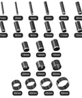 21 Piece Leather Circle Cutter Set With Circle Punches From 1mm To 15mm And 20mm 25mm 30mm 35mm 40mm 45mm 50mm Dies, shown in sizes