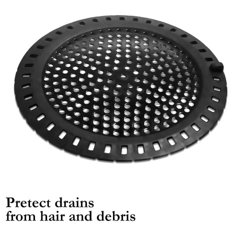 Heavy Duty Hair Catcher Shower Drain Protector And Tub Filter For Bathtub And Sink Made From Top Quality Stainless Steel With Gentle Silicone Border
