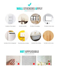 Wall application surfaces for Butterfly Wall Decals Set 80 Pcs 3D Removable Mural Stickers for different room decors.
