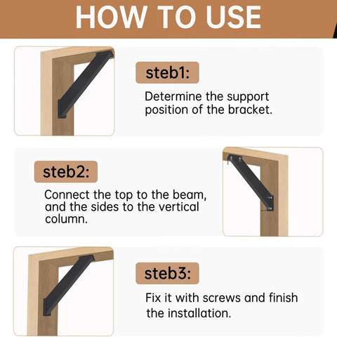 45 Degree Angle Pergola Bracket Kit With Inside Corner Braces For Wood Posts, Ideal For Pergolas Gazebos Patios And Tree Houses, Six Pack Heavy Duty Weather Resistant Post Support Brackets For No Fuss Easy Install