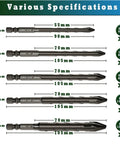JOERIC 10pc eccentric masonry drill bit set (3/16–1/2 in) in black with storage case