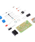 Built Tough Lm317 Adjustable Regulated Power Supply Kit With Ac Dc Input And 2200Uf Filter Cap In Rugged Abs Box includes components and PCB.