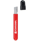 Handheld Garden Tool Sharpener with Tungsten Carbide Blade for Pruning Shears, Loppers, Hedge Clippers, red handle with black cover