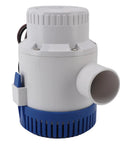 Supercharged 4000 GPH 12 Volt DC Submersible Water Pump With Overheat Prevention for garden ponds, compact design, 158x139.5x182mm.