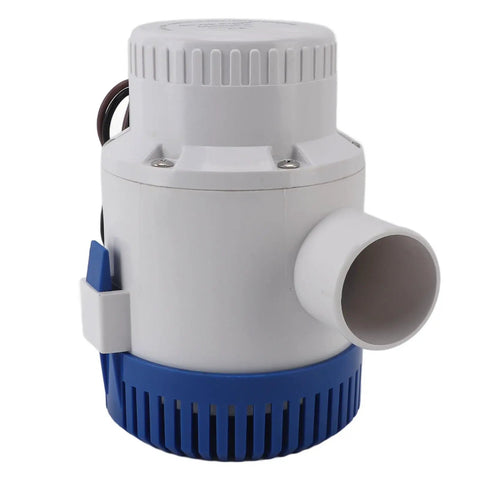 Supercharged 4000 GPH 12 Volt DC Submersible Water Pump With Overheat Prevention for garden ponds, compact design, 158x139.5x182mm.