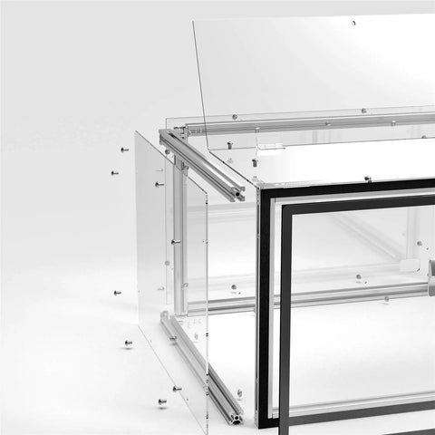 Kaba Acrylic CNC Enclosure For 3018 Series And 1810 Pro ProVer MX3, clear modular guard with open lid, size 460x400x310 mm