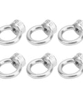 Beefed Up Heavy Duty Lifting Eye Nut Set M6 Stainless Steel 304 Eye Bolts With Full Threads For Cable Rope Hoisting And Lifting Applications 10 Pieces Industrial Hardware Kit, six eye nuts
