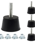 1.2 Inch M6 Threaded Adjustable Furniture Leveling Feet Set Four Pack Screw In Levelers For Chairs Tables Cabinets And Sofas Easy Install Glides To Fix Wobbly Furniture And Keep It Solid