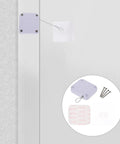 Automatic Sliding Door Closer With Soft Self Closing, Easy Install Kit, mounted on interior door with included accessories.