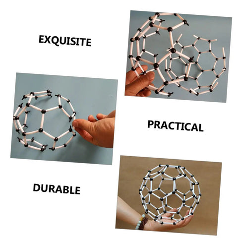 C60 Molecule Model Kit For Classroom Learning And Teaching Aid Hands On Chemistry Set with assembled structures shown