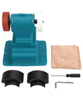 Dipisuta Cordless Mini Bench Grinder Polisher with copper motor, dual grinding wheels, and cleaning accessories for home use.