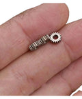 0.3 Module Planetary Gearbox Gear, 5.95mm Diameter in hand showcasing 18 Teeth High Precision Electronic Starter Speed Reducer