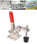 Pro Grade Toggle Clamp Latch Push Pull Stainless Steel Hand Tool for Woodworking and Welding, Adjustable Opening with Plastic Handle