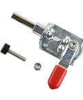 Heavy Duty Toggle Clamp Screw Kit Featuring Stainless Steel And Reinforced Plastic, includes metal clamp and mounting hardware.