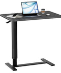 Adjustable Overbed Table With Wheels For Home Use, Extra Large 31.1 Inch By 15.3 Inch Bedside Tray Table, Mobile Hospital Bedside Table