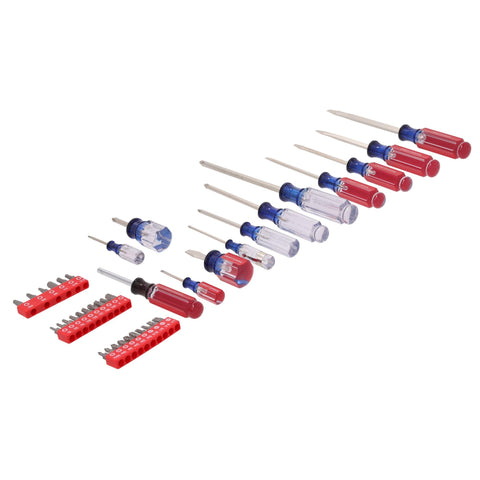 39 Piece Screwdriver Set With A Tough Acetate Handle Master Combo Kit Featuring 12 Fixed Bits And A 26 Bit Multi Bit Handle