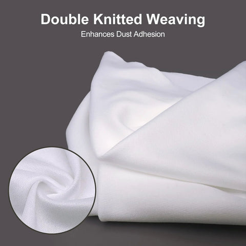 AAwipes double-knit polyester cleanroom wipe, white, lightweight 9x9 in, close-up weave