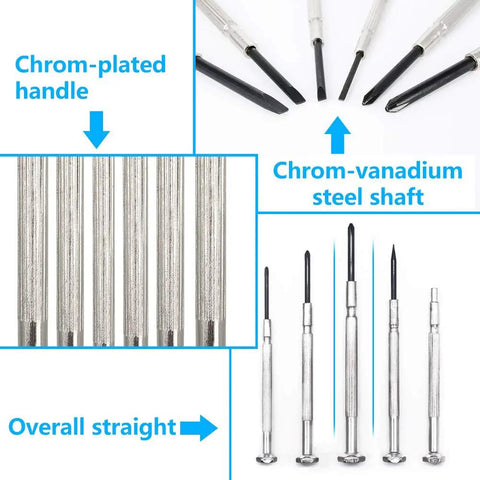 11 Piece Mini Precision Screwdriver Set For Electronics Toys Computers And Watches Repair Includes 00 0 Phillips And Flat Heads