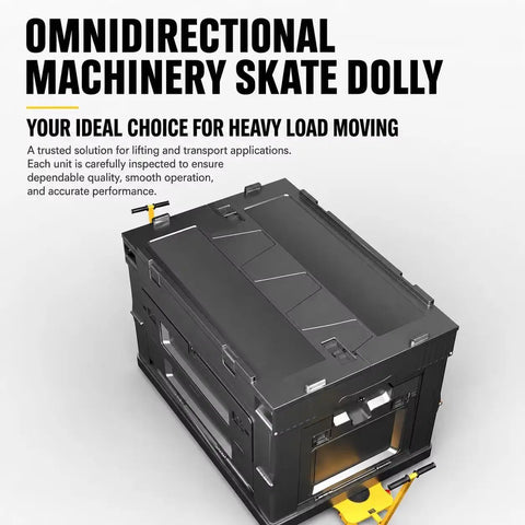 Heavy Duty Machine Skate Rolling Mover With 3 Ton Capacity, Rugged Carbon Steel Plate And Alloy Casters For Smooth Facility Moves, top view.