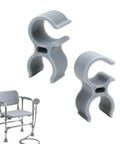 2 Pack Shower Head Holders For Shower Chairs And Bath Stools Universal Hand Shower Hose Clip For Tub Transfer Benches Accessories For Elderly And Disabled Users, gray ABS plastic clips