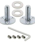 Installation kit for Classic Rosette With Oval Fluted Crystal Glass Knob, Double Dummy Door Hardware in Satin Nickel Finish