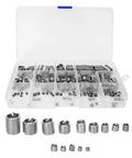 Stainless Steel Wire Thread Insert Kit M3 For Damaged Hole Repair, 120-Piece Tool Set With Storage Box, Durable, High-Performance Thread Formation For Auto, Home, Machinery And Metalworking Projects. Open case with M3 stainless steel wire thread inserts