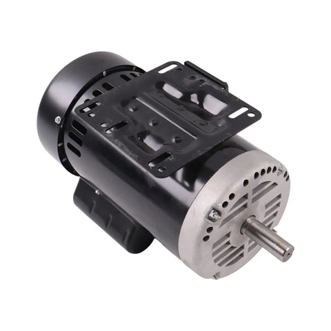 Beefy 5HP 230V Single Phase Electric Motor 3450 RPM 145T Frame Replacement For Industrial Equipment Built To Last Compatible With Weg 00536OS1CCDG56HZ And 00536OS1DCD56HZ S, close-up view of motor design