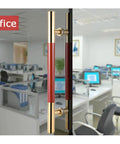 Dope Gate Hardware Glass Door Handle In Slick European Titanium Gold Red Wood Grain Finish for office setting
