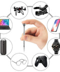 Hand holding screwdriver suitable for watches, glasses, electronics, with focus on 10 Pcs Precision Slotted And Phillips Watch Screwdriver Set.